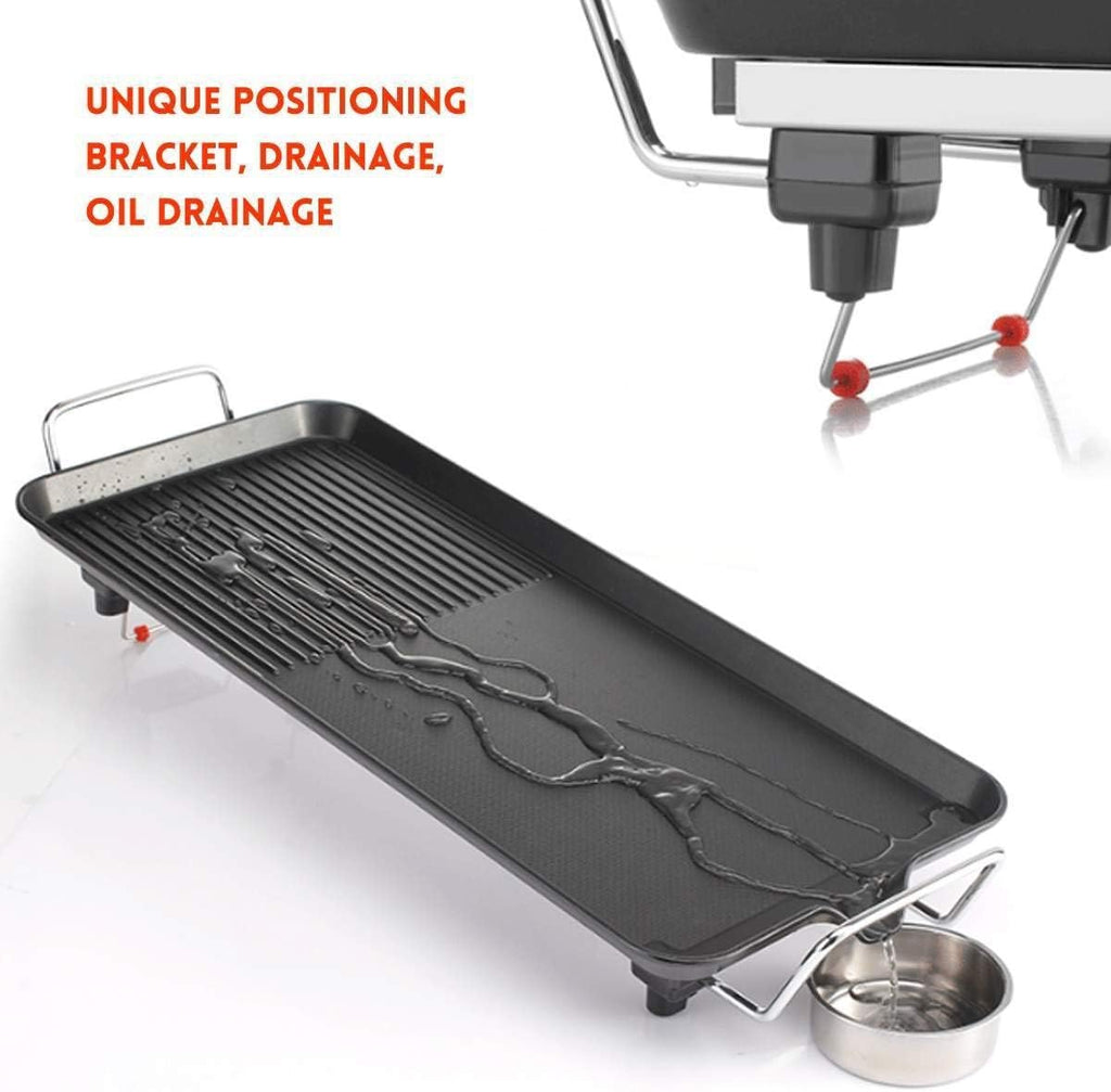 Aluminum Electric Grills Indoor Korean Bbq Grill Ceramic Smeless Non Stick Less Electric Griddles Indoor BBQ