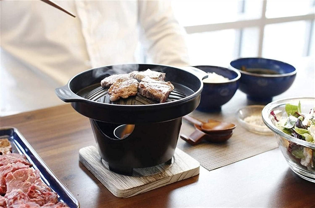 Barbecue Charcoal Grill Household single man Mini barbecue grill Outdoor Indoor Barbecue Charcoal Grill table grill BBQ Korean cuisine non-stick barbecue dish Hotel teppanyaki