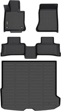 Custom Floor Mats and Cargo Liner Set for 2023-2026 Mercedes Benz GLC 300/350e/43 AMG (Not Coupe)- TPE All Weather Guard Black Car Mats and Trunk Liners Accessories