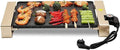 Electric BBQ Grill Indoor 28 * 94 cm Electric Teppanyaki Table Grill, BBQ Barbecue Griddle, Non-Stick Hot Plate,Smokeless,1700W (Color : Gold)
