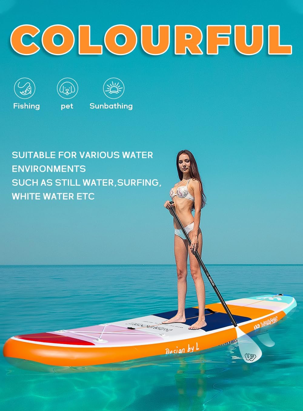 Inflatable Stand Up Paddle Board,10'6''*32''/11'*34'' Ultra-Light SUP Board,Blow Up Paddle Board, Wide Stable Family Board for Youth & Adults of All Skill Levels with Full Set of SUP Board Accessories