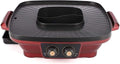 Korean BBQ Grill Household Multi-function Electric Grill, Hot Pot Integrated Cooker Pot 1600W 2 In 1 BBQ Frying Smokeless and Non-Stick Double Temperature Control, for Fami