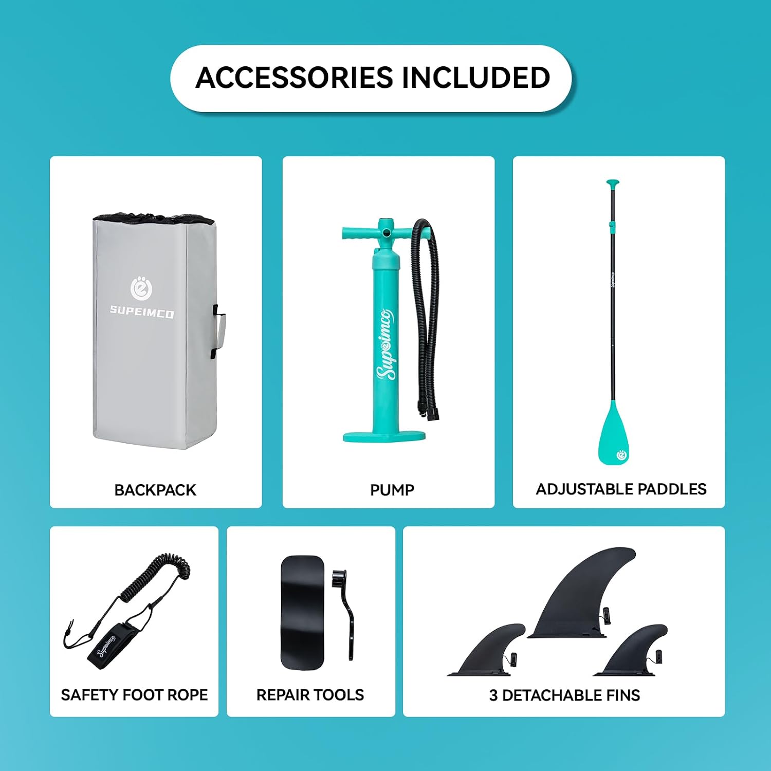 Inflatable Stand Up Paddle Board - Upgraded Glue-Free Hot Melt Technology, Long Service Life, 10'6', Anti-Slip EVA Deck, Full SUP Accessories, Included for Adults Youth All Skill Levels