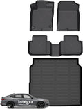 Wayhigh® Floor Mats & Cargo Liner for Acura Integra 2023-2026 (Fits Rear Seats with or Without USB Ports), All Weather TPE Car Mats Waterproof Heavy Duty, Floor Mats Custom Fit for Integra Accessories
