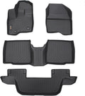 Binmotor-All Weather Floor Mats Custom Set for Ford Explorer 7 Seat 2011-2014, Heavy Duty TPE Car Floor Liners Explorer Accessories