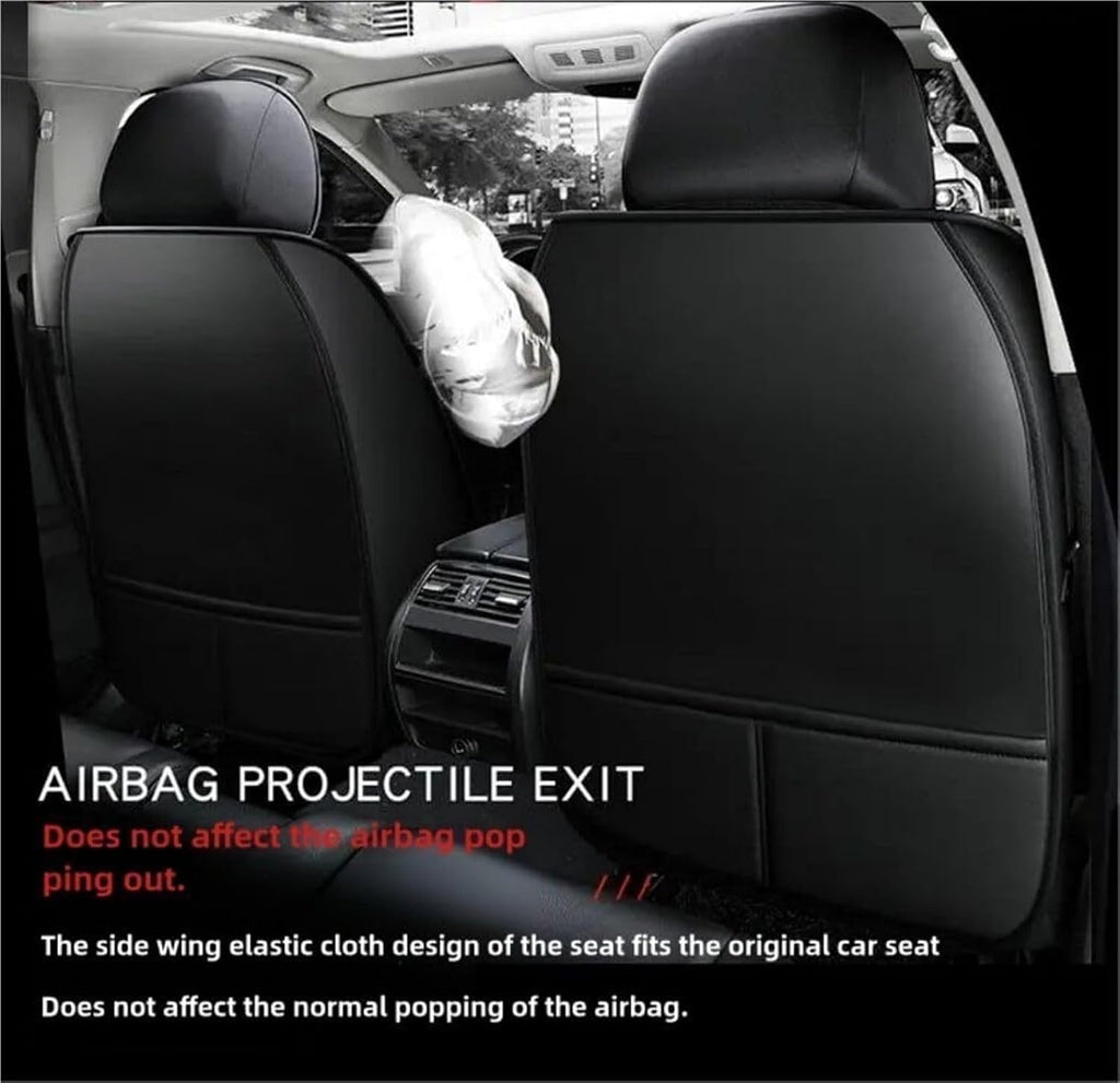 Car Seat Covers Full Set for Vw Tiguan 2016-2025 SEL R-Line Elegance, All Weather Leather Waterproof Interior Protector Accessories, Use Easy Installation Cleaning(Brown)