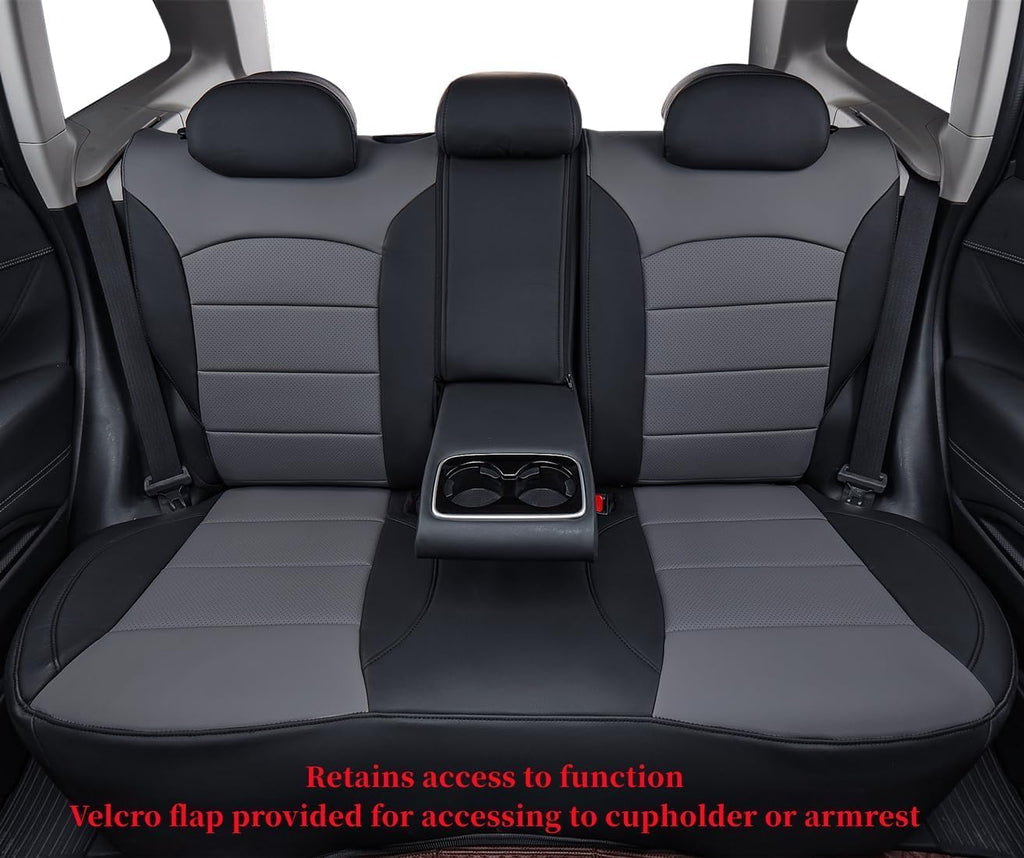 coverdream Tucson Car Seat Covers Custom Fit for 2022-2024 2025 Hyundai Tucson Hybrid & PHEV (Blue,SEL,Limited),Full Coverage Waterproof Leather Seat Protector(Full Set,Black/Gray)