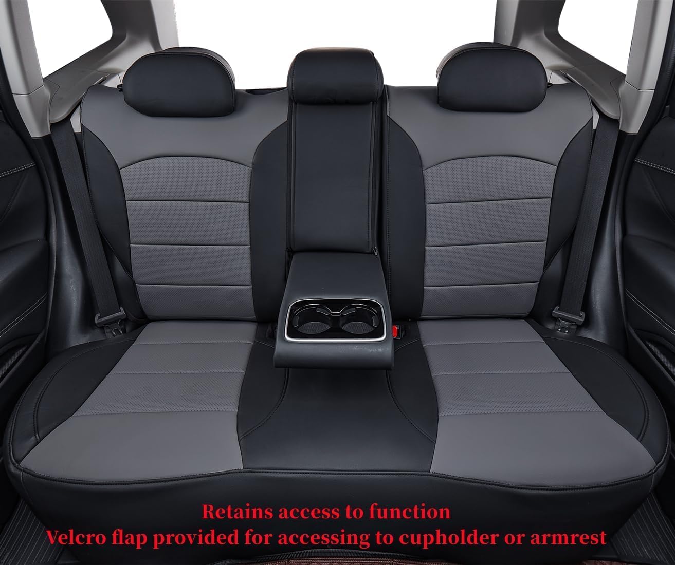 coverdream Tucson Car Seat Covers Custom Fit for 2022-2024 2025 Hyundai Tucson Hybrid & PHEV (Blue,SEL,Limited),Full Coverage Waterproof Leather Seat Protector(Full Set,Black/Gray)