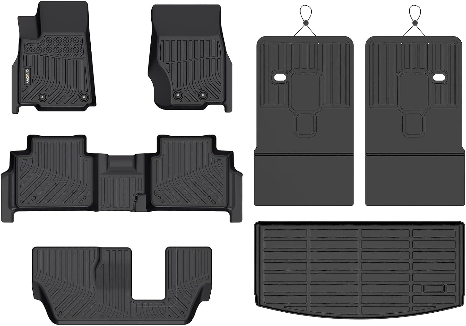 Floor Mats & Cargo Liner for Jeep Grand Cherokee L 2021-2026 (7 Seats), TPE All Weather Car Mats Custom Fit Rubber Floor Liners Car Accessories with Cargo Trunk Mat