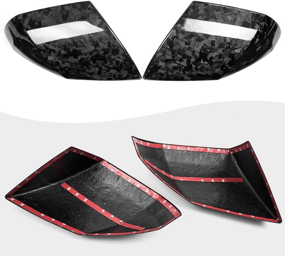 Jogon Dry Carbon Fiber Rearview Mirror Cover Trim for Hyundai Ioniq 5 N SEL 2021 2022 2023 2024 2025 Side View Mirror Cap Shell (Forged Carbon)