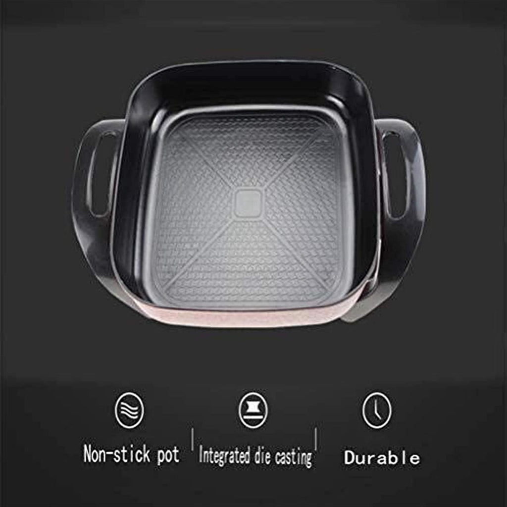 Indoor Korean Barbecue Grill BBQ Hot Pot, 1500 Watt Multi-Function Circulation Heating Hot Pot, Reduce Soot Baking Tray Electric Barbecue,Portable Nonstick Griddle