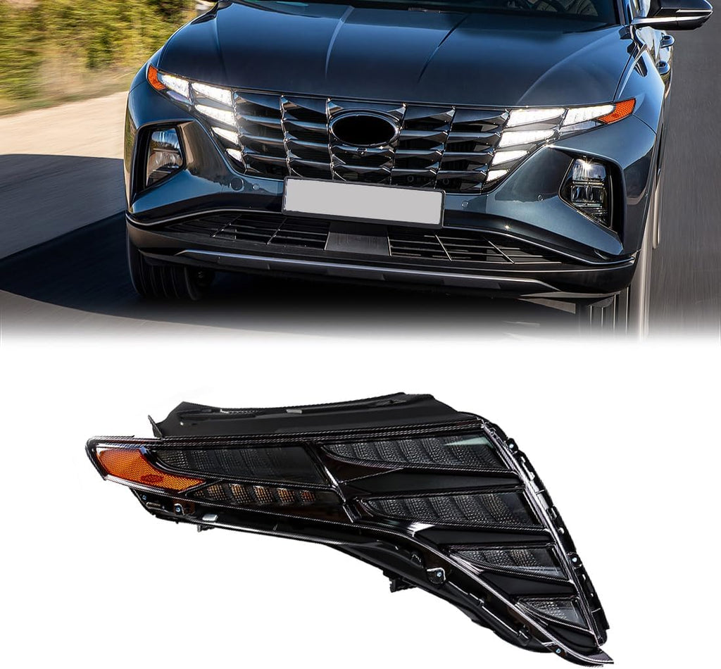 Part Synergy Replacement for Passenger Side Daytime Running Light Fits Usa Built Se/Sel Models Without Smoked Housing For Hyundai Tucson 2022-2025 CAPA Certified