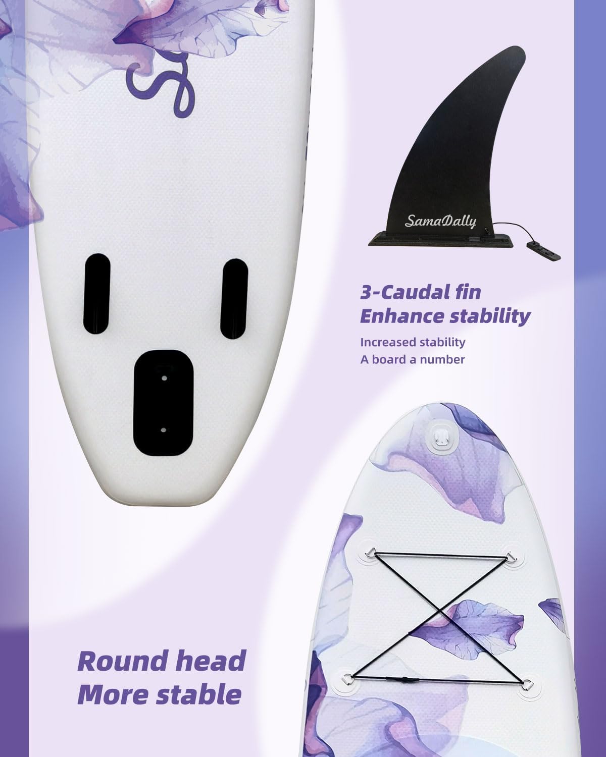 10.6' Inflatable Stand Up Paddle Boards, 32' Paddle Board of All Skill Levels with Complete Inflatble SUP Accessories, Hand Pump, Waterproof Bag, Removable Fin, Leash