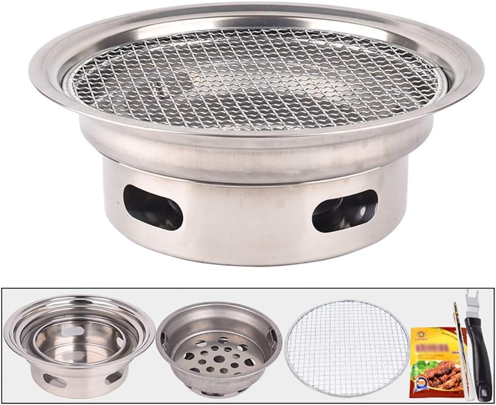 BBQ Barbeque Grills for,Charcoal Grill,BBQ,Indoor and Outdoor Korean Barbecue Grill,Suitable for 5-10 People,34cm (Color : B)