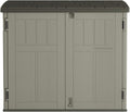Craftsman Horizontal Shed, Compact Outdoor Storage System, 34 Cu. Ft. Capacity, Made in USA - Lockable Multi-Wall Resin Organizer for Garbage Cans, Garden Tools, Bins, Bikes and Yard Equipment