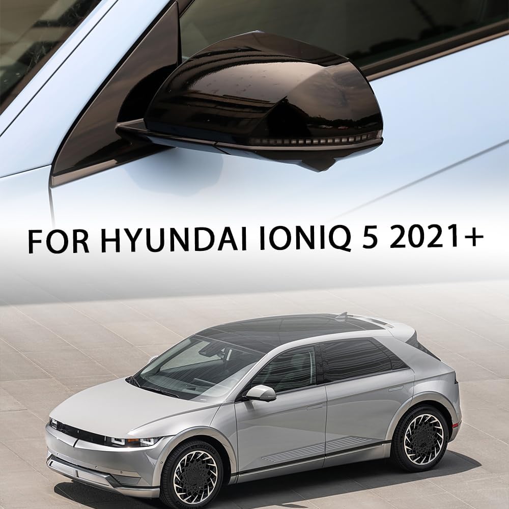 Jogon Dry Carbon Fiber Rearview Mirror Cover Trim for Hyundai Ioniq 5 N SEL 2021 2022 2023 2024 2025 Side View Mirror Cap Shell (Matte Carbon)