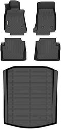 GINOWY-Floor Mats & Cargo Liner for Cadillac CT5 & CT5-V 2020-2026,1st+2nd+Rear Cargo Mat, TPE All Weather Car Mats Custom Fit Rubber Mat Floor Liners for Cadillac CT5 Accessories
