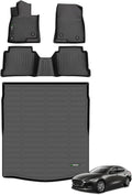 ANBINGO® Floor Mats & Cargo Liner for Mazda 6 2014-2021 All Weather TPE Waterproof Non-Slip Car Mats for 2014 2015 2016 2017 2018 2019 2020 2021 Mazda 6 Floor Liner Accessories-Black