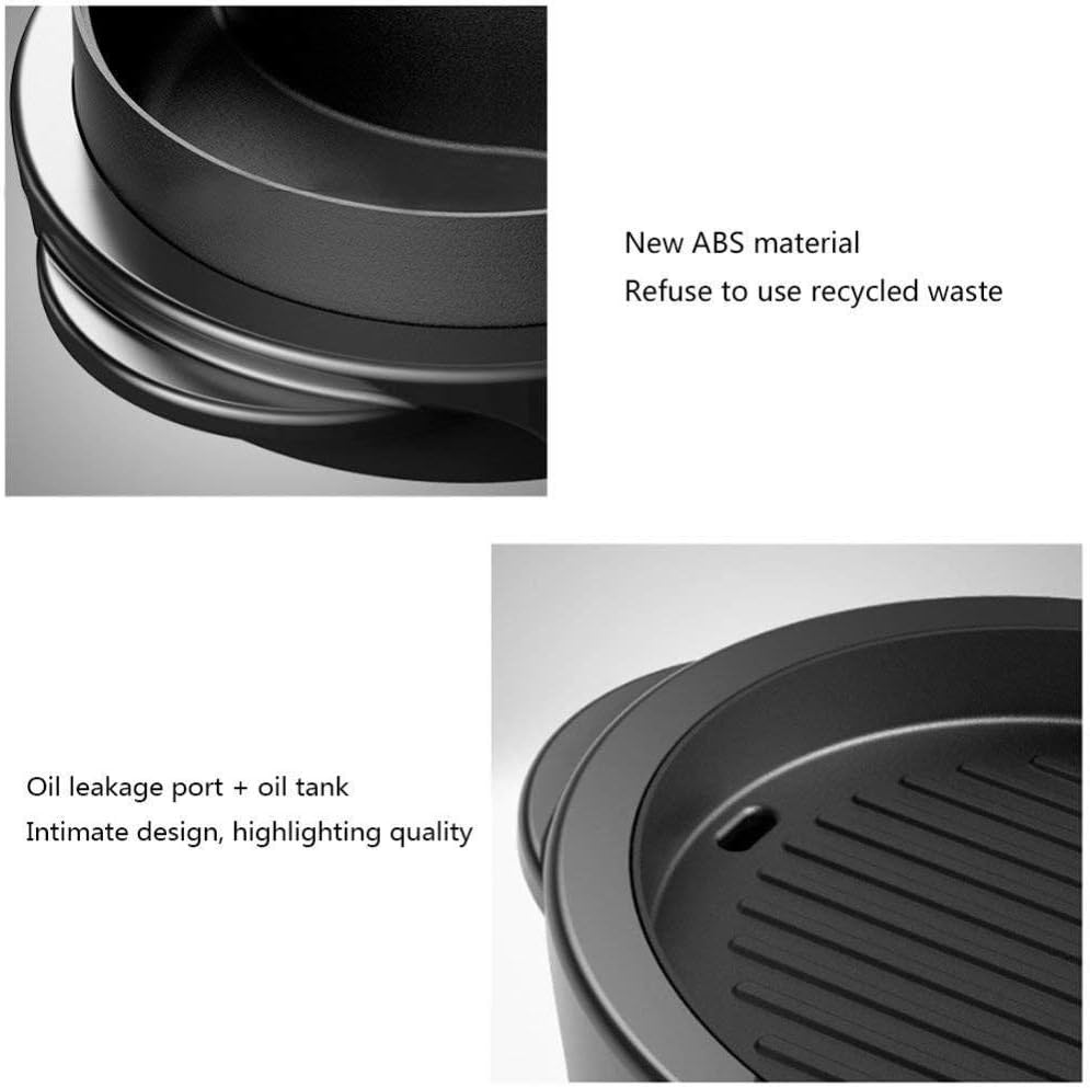 BBQ - The Electric Korean Barbecue Hot Pot Maifan Stone Multifunction and Hot Pot Table Grill and Fondue with Ceramic Coating 1500W [Energy Class A],Roundpot