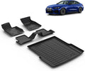 All Weather Car Floor Mats & Cargo Liner Set Fit for BMW i4 eDrive35 / eDrive40 / xDrive40 / M50 2022 2023 2024 2025 2026 Floor Liners Trunk Liner i4 Cargo Mat Accessories Black