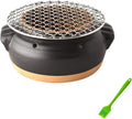 Barbecue Charcoal Grill Outdoor Indoor Barbecue Charcoal Grill BBQ Oven Household Charcoal Small Indoor Outdoor Stove Baking Net Korean Portable Charcoal Clay Grill