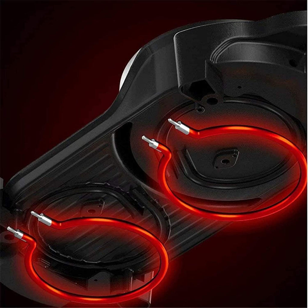 BBQ Electric Grill with Hot Pot Non-stick coating surface, Hot Pot with Glass Lid 2 in 1 Korean Electric Smokeless Grill and Hot Pot (Color : Black, Size : 58 * 26cm)