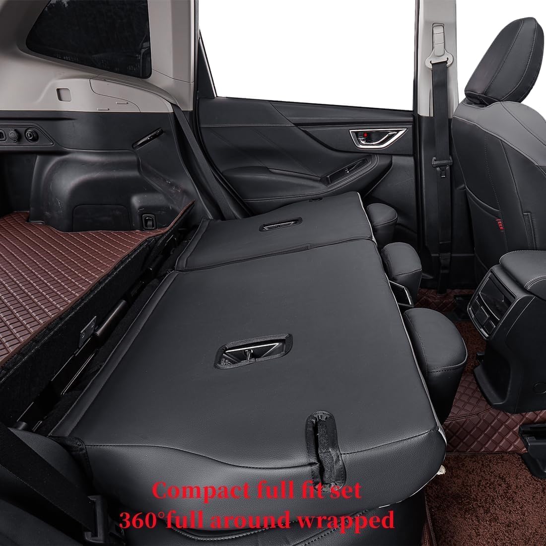 coverdream Custom Seat Covers for Hyundai Tucson Value,SEL,Limited,SE,ECO,Sport,SEL,Value 2016 2017 2018,Full Coverage Leather Seat Protector(Black/Gray,Full Set)