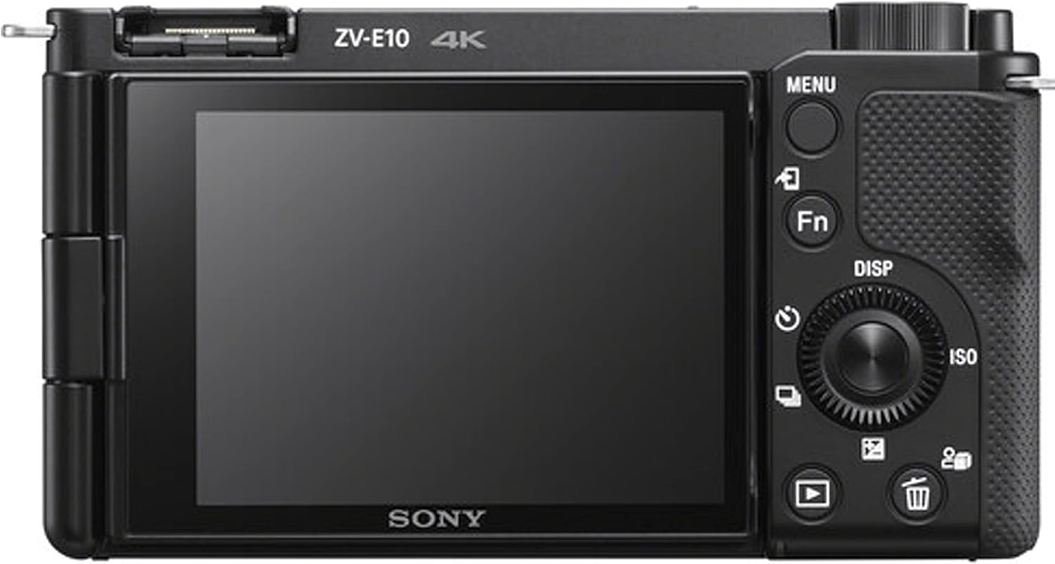 Sony ZV-E10 Mirrorless Camera with 16-50mm Lens, 128GB Extreem Speed Memory,.43 Wide Angle & 2X Lenses, Case. Tripod, Filters, Hood, Grip,Spare Battery & Charger, Editing Software Kit -Deluxe Bundle
