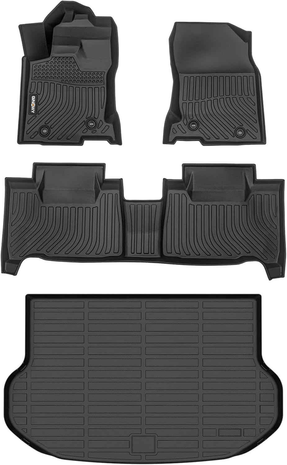 GINOWY-Floor Mats & Cargo Liner for 2015-2021 Lexus NX(NX200t/NX300/NX300h), All Weather Floor Mats Rubber Liners Custom Fit for Lexus NX, Cargo Trunk Mat Liner Car Mats for NX200t/NX300/NX300h