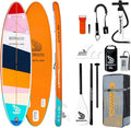Inflatable Stand Up Paddle Board,10'6''*32''/11'*34'' Ultra-Light SUP Board,Blow Up Paddle Board, Wide Stable Family Board for Youth & Adults of All Skill Levels with Full Set of SUP Board Accessories