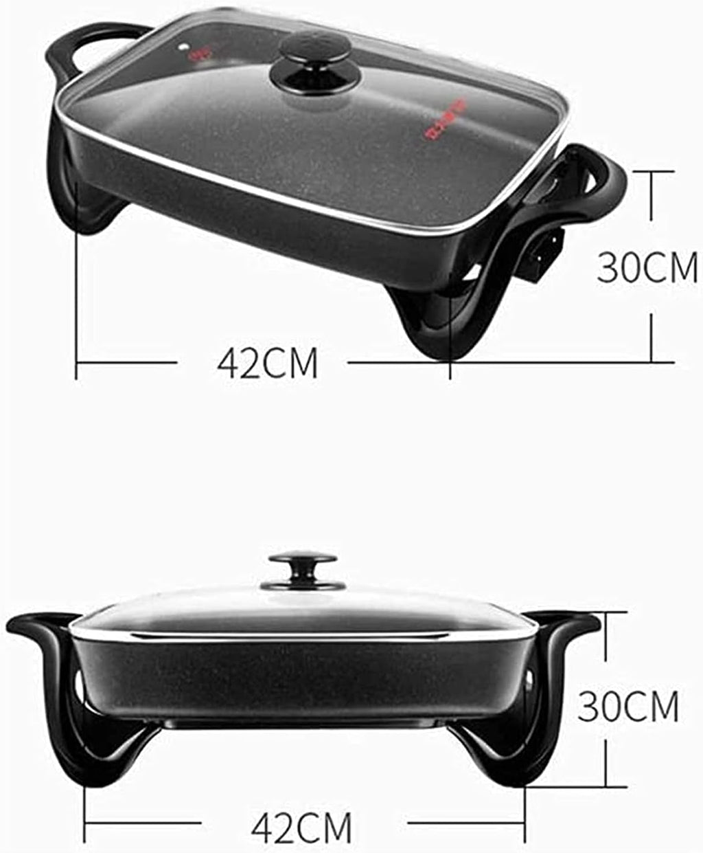Indoor Korean Barbecue Grill Barbecue Pot Electric Hot Pot Multi-Function Electric Cooker Household Electric Frying Pan Electric Skillet Roasting Integrated 7L Large Capacity,Portable Nonstick G