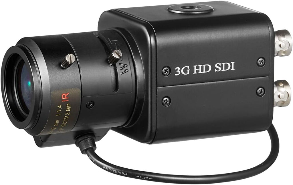 3G SDI Camera, 2MP 1080P Digital CCTV Security Camera, 1/2.8 High Sensitivity Sensor with 2.8-12mm Manual Varifocal Auto Iris Lens，DC12V 1A Power Adapter Free by Click Below Extra Saving