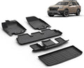 All Weather Car Floor Mats & Cargo Liner Set Fit for Nissan Pathfinder 7 Seat 2022 2023 2024 2025 2026 Floor Liners Trunk Liner Pathfinder Cargo Mat Accessories Black