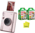 Fujifilm Instax Mini EVO Instant Camera (Pink) (Camera w/Extra Film 2-Pack)