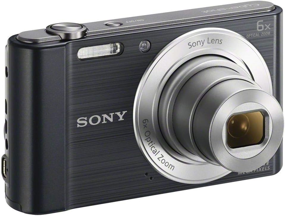 Sony DSCW810B.CEH Digital Compact Camera (20.1 MP, 6 x Zoom, 2.7 LCD, 720p HD, 26 mm Sony G Lens) - Black