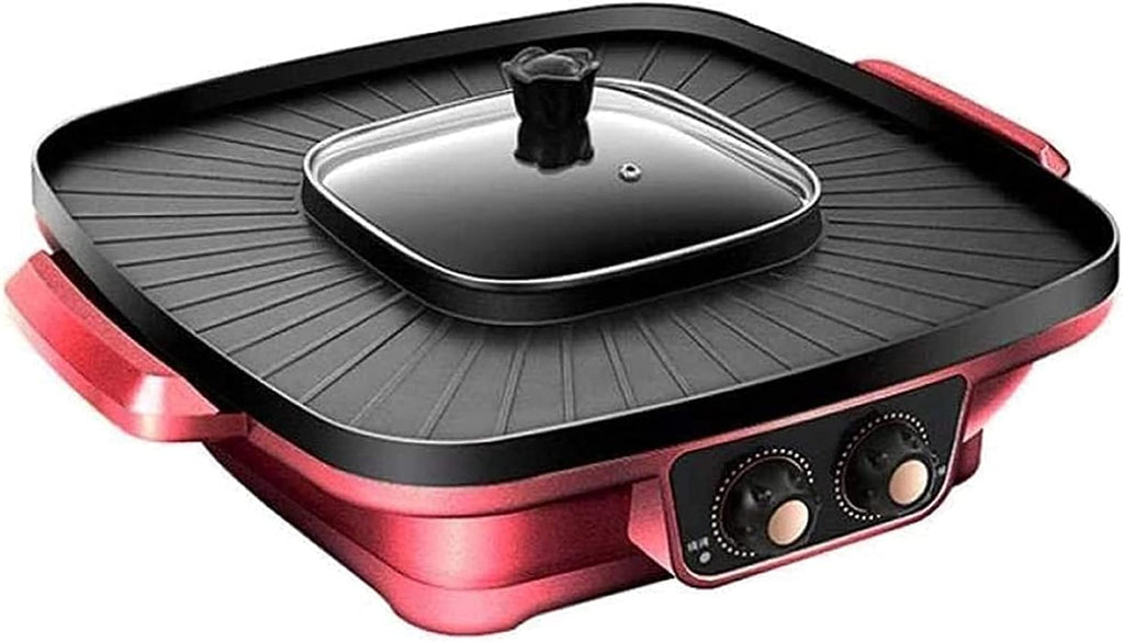 Electric BBQ Grill Indoor 1200W Electric Teppanyaki Top Grill Griddle BBQ Barbecue Camping Party Festival Cook/Frying Pan BBQ Machine