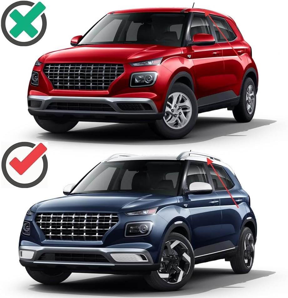 Lockable Roof Rack Cross Bars Compatible with Hyundai Venue 2022 2023 2024 2025 SEL Limited Luggage Cargo Carrier Anti-Theft Metal Roof Rack Cross Rails