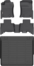 GINOWY-Floor Mats & Cargo Liner for Toyota 4Runner 2013-2024丨TPE All Weather Car Mats| Custom Fit Rubber Floor Liners Car Accessories Cargo Mat 4Runner Trunk Mat