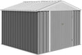 GarveeLife 7.5 x 8.5 ft Outdoor Storage Shed with Updated Frame Structure & Lockable Door, Waterproof Practical Garden Patio Lawn Poolside Metal Tool Shed Designed for Organization & Storage, Gray