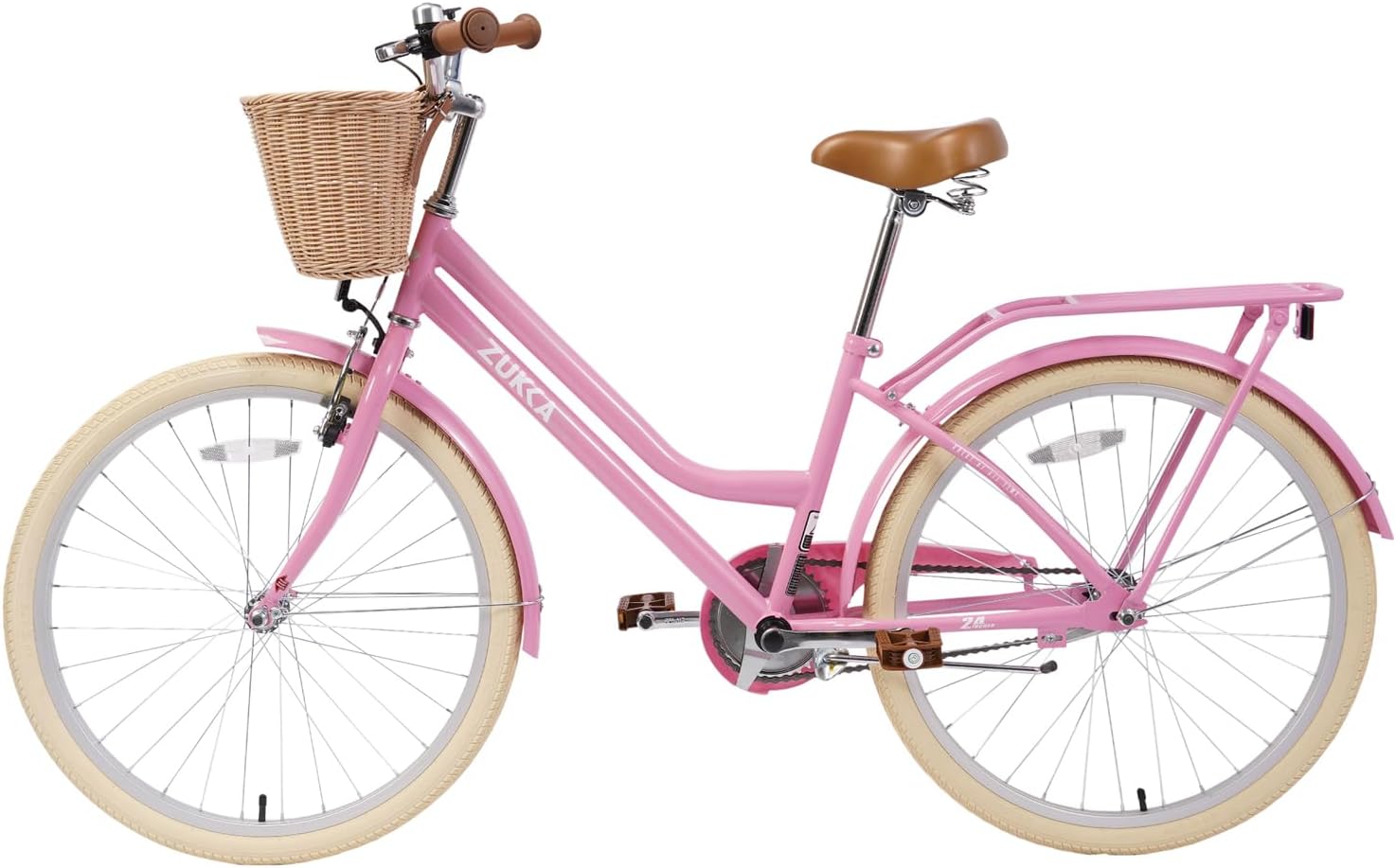 20 Inch Girls Bike ，Girls Bike with Basket for 7-10 Years Old Kids，No Training Wheels Included ，Single Speed,Multiple Colors