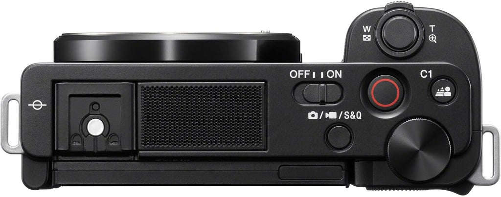 Sony ZV-E10 Mirrorless Camera Kit with 16-50mm II Power Zoom Lens (Black) | APS-C Sensor | Compact Creator Tool + 64GB Card + Filter Kit + Photo Software + Bag + 2 x NPF-W50 Battery + More