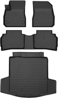 Wayhigh® Floor Mats & Cargo Liner for 2016-2024 2025 Chevy Malibu (Not Fit Hybrid) Custom Fit All Weather TPE Heavy Duty Car Mats Chevy Malibu Accessories - Black