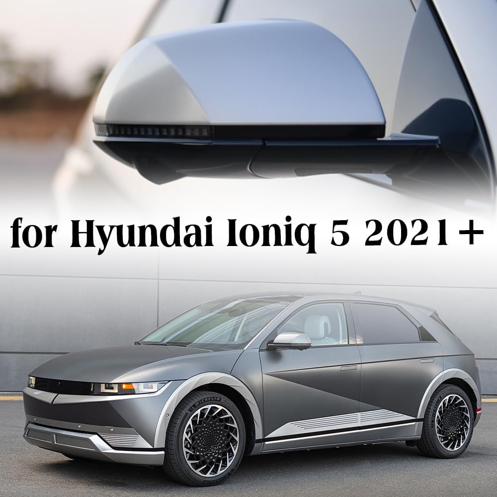 Jogon Dry Carbon Fiber Rearview Mirror Cover Trim for Hyundai Ioniq 5 N SEL 2021 2022 2023 2024 2025 Side View Mirror Cap Shell (Forged Carbon)