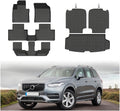 Mixsuper Floor Mat & Cargo Liner for Volvo XC90 7 Seat 2016-2026(Only for PHEV & Hybrid),All Weather TPE Rubber Floor Liners Protection for XC90 Accessories,Full Set Anti-Slip Car Mats,Black