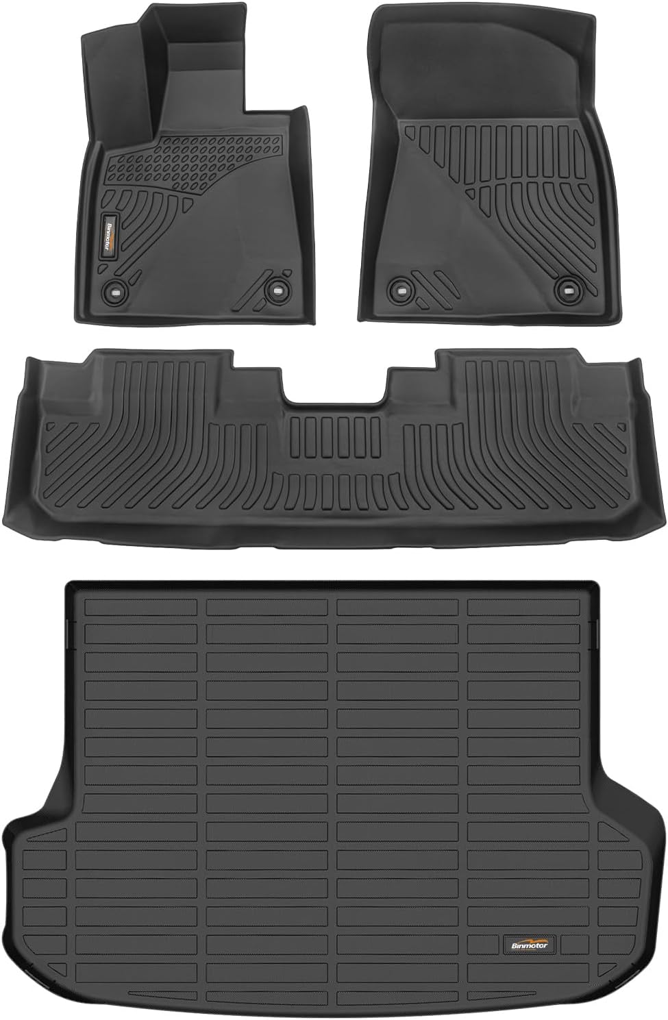 Binmotor-All Weather Floor Mats & Cargo Liner for RX 2016-2022 /RX350/RX450h (No RXL Models), Heavy Duty Car Floor Liners-Black for RX Accessories-Black