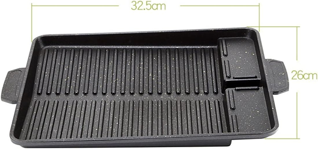 Portable Korean BBQ Grill Pan Non-Stick Charcoal Grill Plate Butane Gas Stove Cooker Party Picnic Terrace Beach Barbecue Tray