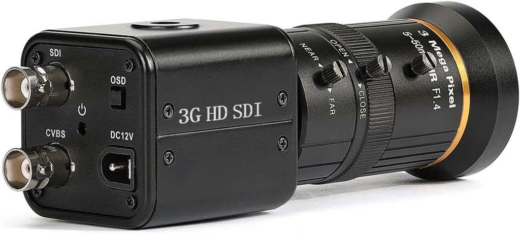 3G-SDI HD Camera 1080@60/50/30/25P,1080@60/50i HD Digital CCTV Security Camera, 1/2.8' High Sensitivity CMOS 5-50mm Manual Varifocal 3MP Lens,DC12V Adapter Free Click Below Extra Saving