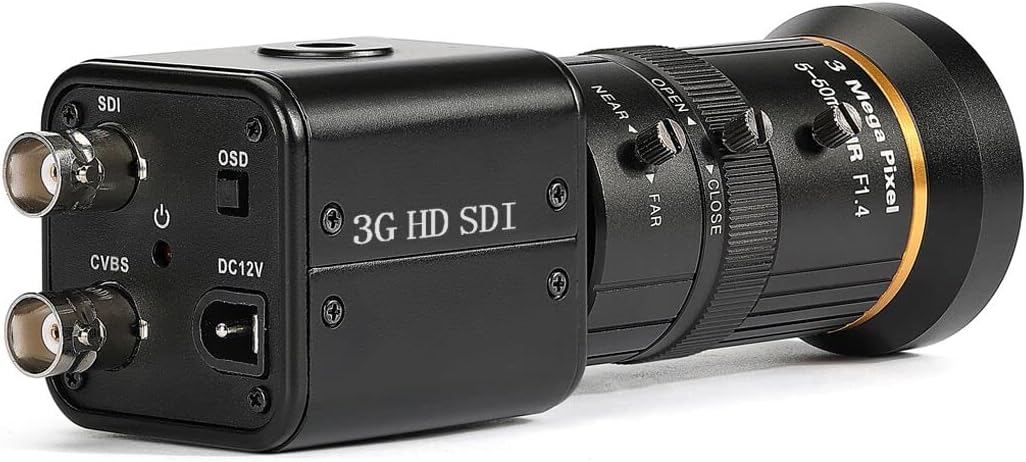 3G-SDI HD Camera 1080@60/50/30/25P,1080@60/50i HD Digital CCTV Security Camera, 1/2.8' High Sensitivity CMOS 5-50mm Manual Varifocal 3MP Lens,DC12V Adapter Free Click Below Extra Saving