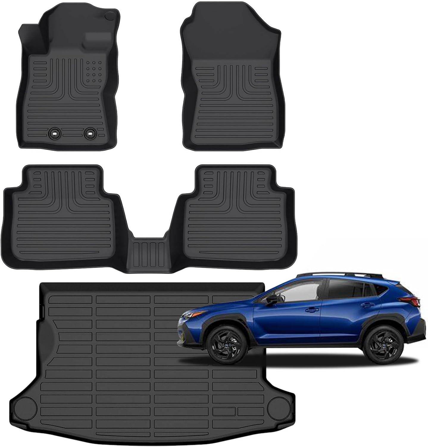 for Subaru Crosstrek 2024 2025 / Impreza 2024 2025 Floor Mats,Car Mats for Subaru Crosstrek/Impreza All Weather Floor Mats Cargo Liner Accessories 2024-2025