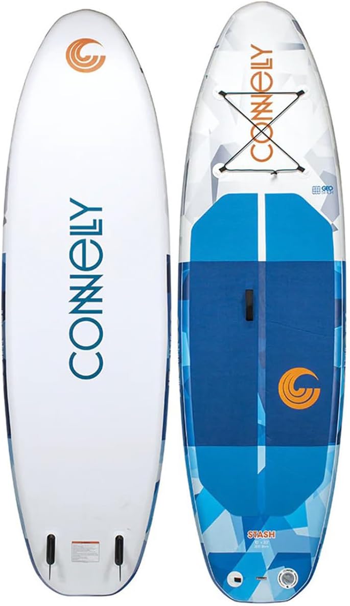 Connelly 10' Stash iSUP, 6' Board Package with Pump, Backpack Bag, 3 Peice Composite Paddle and Lightweight 14 lbs